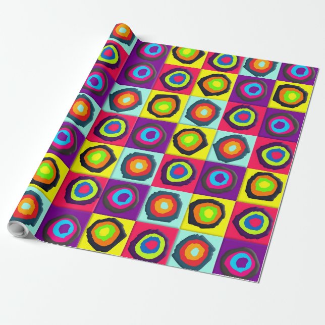 Papel De Presente padrão de círculos (Desenrolado)