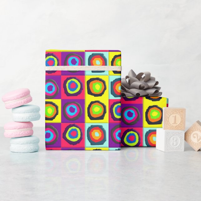 Papel De Presente padrão de círculos (Chá de bebê)