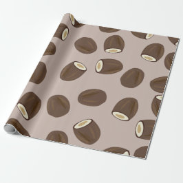 Papel De Presente Padrão de Coco