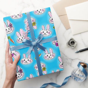 Papel De Presente Padrão De Coelhinho De Páscoa Bonito