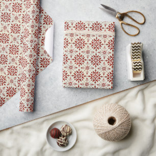 Papel De Presente Padrão de coleta de natal radiante em branco escur