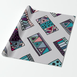 Papel De Presente Padrão de colheita sem costura. fundo geométrico w