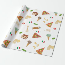Padrão de Comida Italiana Pizza Massa Tiramisu