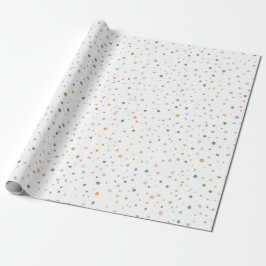 Papel De Presente Padrão de Confetes Fofo | Presente Personalizado D