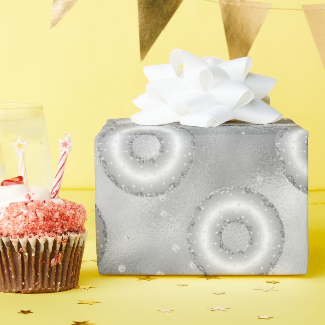 Papel De Presente Padrão de Confetti de Rosquinha de brilho (Festa de aniversário)
