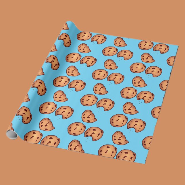Papel De Presente Padrão de Cookies Chip de Chocolate (Criador carregado)