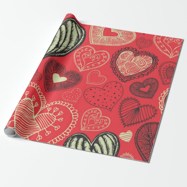 Papel De Presente Padrão de copas (Desenrolado)