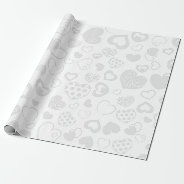 Papel De Presente Padrão de coração (Desenrolado)