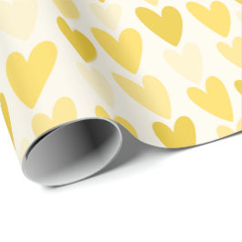 Papel De Presente Padrão de Coração Desenhado à Mão Divertido