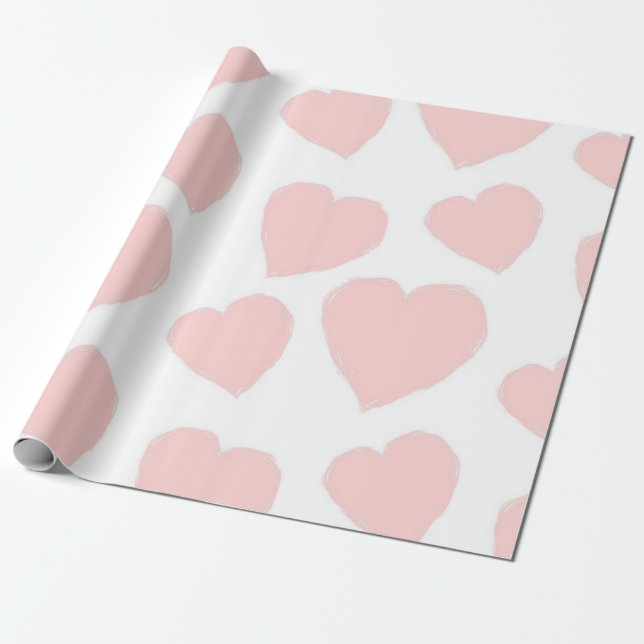 Papel De Presente Padrão de corações (Desenrolado)