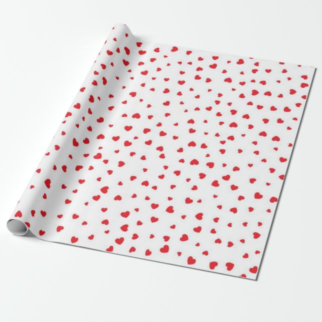 Papel De Presente Padrão de corações (Desenrolado)