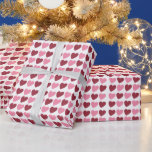 Papel De Presente Padrão de Corações de Amor Rosa Magenta<br><div class="desc">Papel de enrolamento de padrões de corações cor-de-rosa magenta desenhado por Nisha Prabhu. O Magenta Pink Love Hearts Wrapping Paper é um vibrante e atraente design perfeito para adicionar um toque de amor e entusiasmo a qualquer presente. O papel de embrulho apresenta um fundo branco colorido adornado com um padrão...</div>