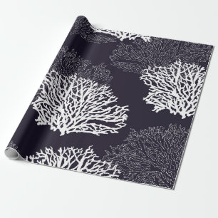 Papel De Presente Padrão de coral desenhado manualmente moderno, vin