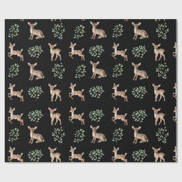 Papel De Presente Padrão de Cores Aquecidas e Folhas