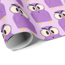 Padrão de Coruja Divertida Roxo Lavanda