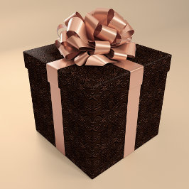 Papel De Presente Padrão de Couro e Couro Floral Barroco