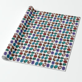 Papel De Presente Padrão de Cristal de Pedra de Ágata Colorida