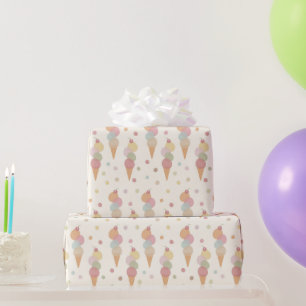 Papel De Presente Padrão de Delícias Congeladas