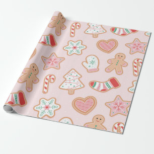 Papel De Presente Padrão de Delito de Biscoito Gingerpão