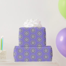 Papel De Presente Padrão de Design de Flor de Mandala Roxo-Quic