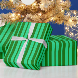 Papel De Presente Padrão de Design de Listras Verdes Fofo e Elegante