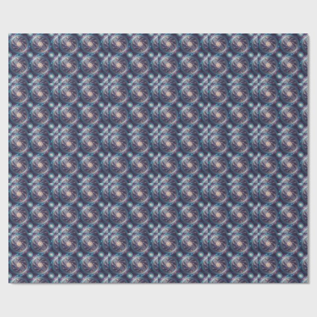 Papel De Presente Padrão de Design de Mandala Espiral da Galáxia Cós (Aberto)