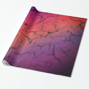 Papel De Presente Padrão de design do abstrato preto-e-laranja roxo