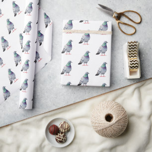 Papel De Presente Padrão de design do Modern Trendy Pigeon