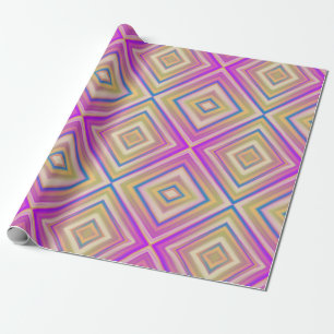 Papel De Presente Padrão de Diamante Alternativo Roxo Delicioso