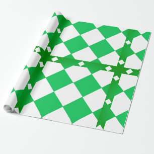 Papel De Presente Padrão de Diamante de Quadro de Checkboard Grande