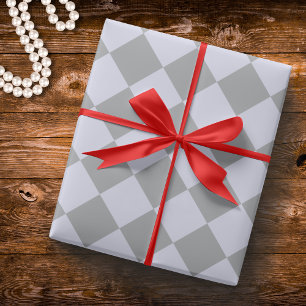Papel De Presente Padrão de diamante em cinza e lavanda