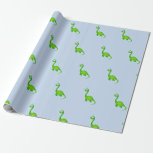 Papel De Presente Padrão de Dinossauro Pré-Histórico