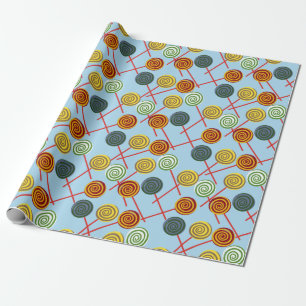 Papel De Presente Padrão de doces Padrão do lombo pirulito 5