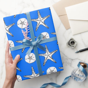 Papel De Presente Padrão de Dólar de Areia de Starfish