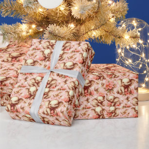 Papel De Presente Padrão de elefante para bebês em linfagem