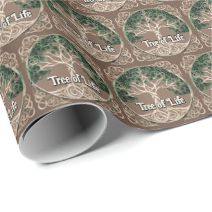 Papel De Presente Padrão de Enfileiramento da Árvore da Vida