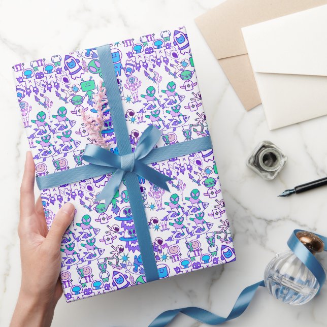 Papel De Presente Padrão de espaço retrorreflector (Presentear)