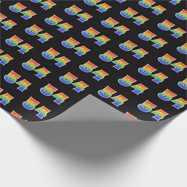 Papel De Presente Padrão de Espectro do Arco-Íris "54" (Ponta)
