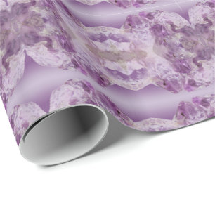 Papel De Presente Padrão de Espelho Decorativo Ametist Violet Quartz