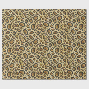 Papel De Presente Padrão de Estampa de Leopardo – Design de Pele de