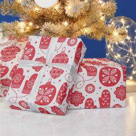 Papel De Presente Padrão de estilo antigo de Natal