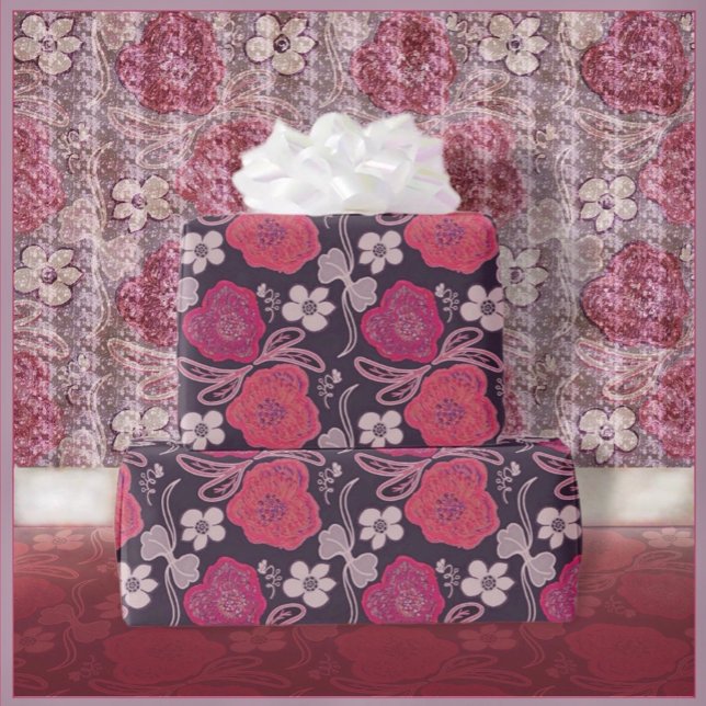 Papel De Presente Padrão de Estilo Floral (Criador carregado)