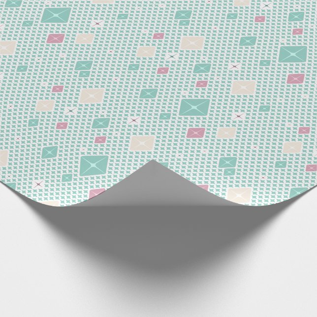 Papel De Presente Padrão de Estrela de Cristal Pastel (Ponta)