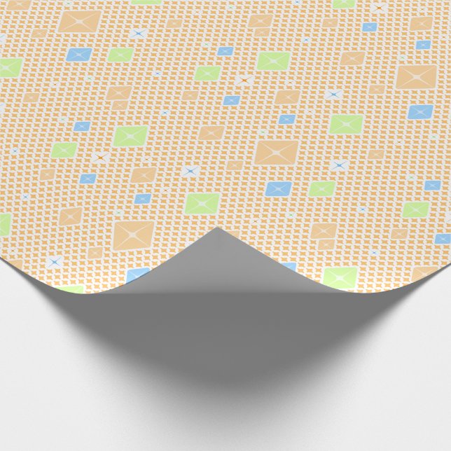 Papel De Presente Padrão de Estrela de Cristal Pastel (Ponta)