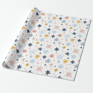Papel De Presente Padrão de estrela divertida