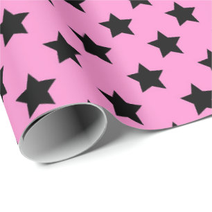 Papel De Presente Padrão de estrela para chá de bebê de meninas fofa