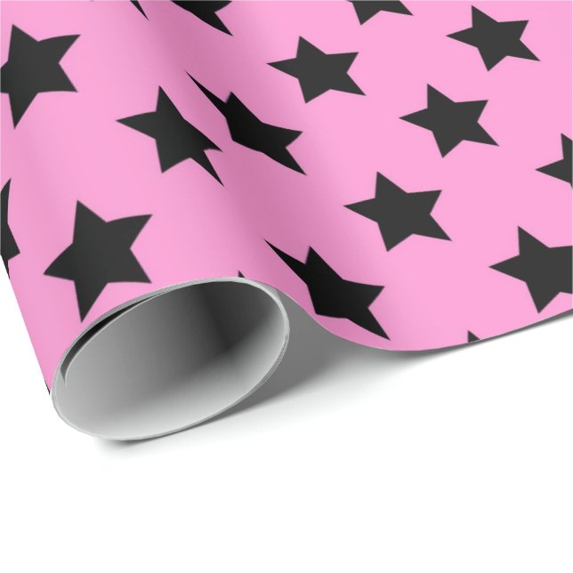 Papel De Presente Padrão de estrela para chá de bebê de meninas fofa (Ponta do rolo)