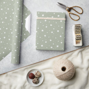 Papel De Presente Padrão de Estrela Sonho Boho Impressão Infantil Ve