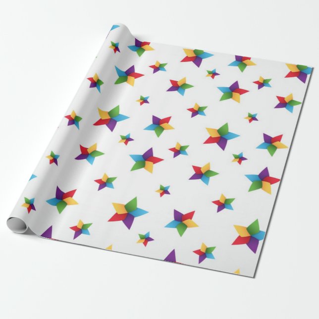Papel De Presente Padrão de estrelas (Desenrolado)