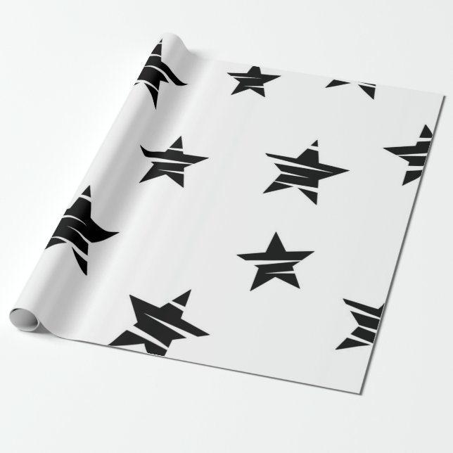 Papel De Presente Padrão de estrelas (Desenrolado)